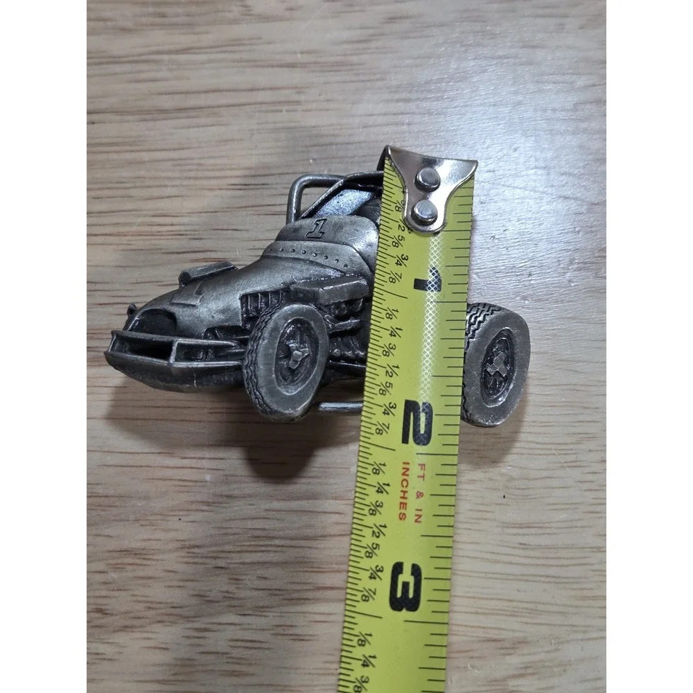 Vintage 1980 Indiana Metal Craft Sprint Car Racing Belt Buckle C24 Pewter Mens